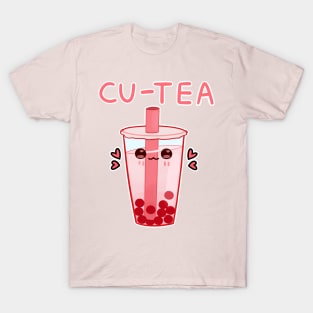 kawaii pink bubble tea T-Shirt